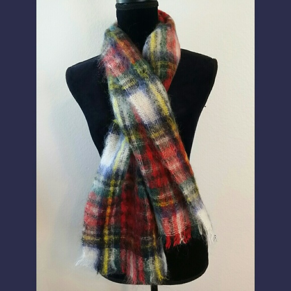 Royal Scot Mohair/Wool Plaid Scarf - Picture 3 of 3
